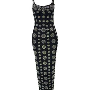 Elegant Black Floral Maxi Dress
